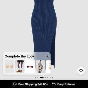 Cider Navy Midi Dress